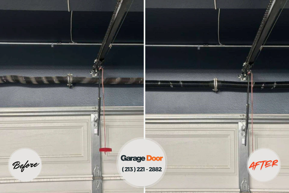 Before and after: garage door repair Yakima, WA